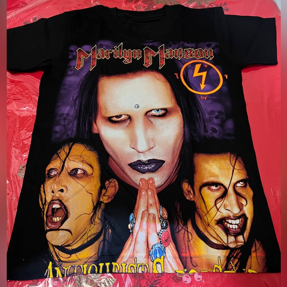 BNWOT Marilyn Manson Rock T-Shirt Antichrist Superstar Concert Tee Vintage M